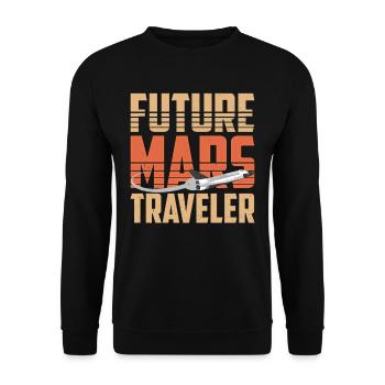 Futur voyageur Mars astronaute planète Mars - Sweat-shirt Unisexe - noir - Devant - Alina (178cm) & Michal (187cm)