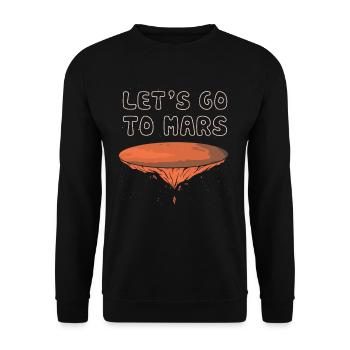 Allons à la planète Mars Space Astronaut - Sweat-shirt Unisexe - noir - Devant - Alina (178cm) & Michal (187cm)