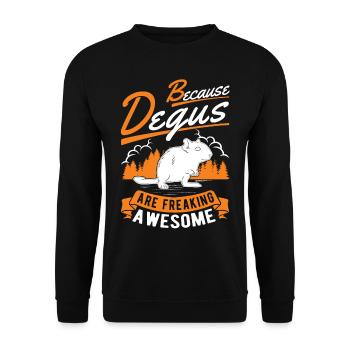 Degu owner shrub rat forest degu - Unisex Sweatshirt - black - Front - Alina (178cm) & Michal (187cm)