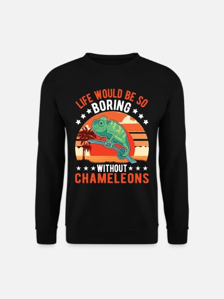 Chamäleon Geschenk Chameleon - Unisex Pullover - Schwarz