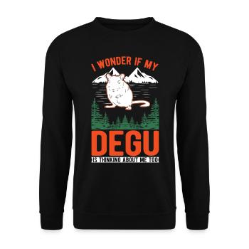 Degu owner shrub rat forest degu - Unisex Sweatshirt - black - Front - Alina (178cm) & Michal (187cm)