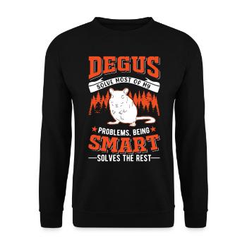 Degu Cadeau Arbuste Rat Forest Degu - Sweat-shirt Unisexe - noir - Devant - Alina (178cm) & Michal (187cm)