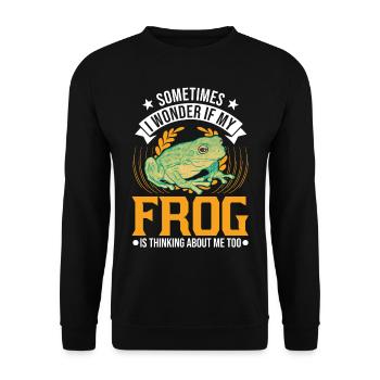 Grenouille cadeau Rainette - Sweat-shirt Unisexe - noir - Devant - Alina (178cm) & Michal (187cm)