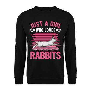 Lapin Lapin Lapin Lapin Lapin - Sweat-shirt Unisexe - noir - Devant - Alina (178cm) & Michal (187cm)