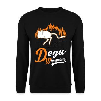 Degu Flüsterer Walddegu - Unisex Pullover - Schwarz - Vorne - Alina (178cm) & Michal (187cm)