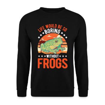Grenouille cadeau Rainette - Sweat-shirt Unisexe - noir - Devant - Alina (178cm) & Michal (187cm)