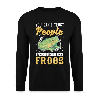 Grenouille cadeau Rainette - Sweat-shirt Unisexe - noir - Devant - Alina (178cm) & Michal (187cm)