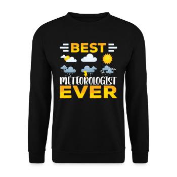 Bester Meteorologe Überhaupt Meteorologie Beruf - Unisex Pullover - Schwarz - Vorne - Alina (178cm) & Michal (187cm)