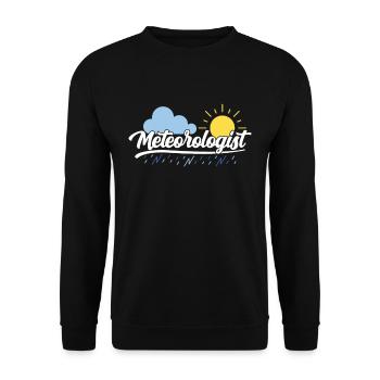 Météorologue Profession Prévisions météorologiques Météorologie - Sweat-shirt Unisexe - noir - Devant - Alina (178cm) & Michal (187cm)