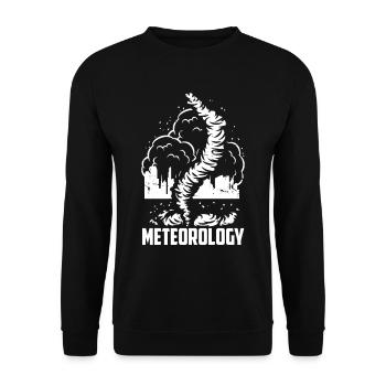 Meteorology Profession Weather forecast Meteorologist - Unisex Sweatshirt - black - Front - Alina (178cm) & Michal (187cm)