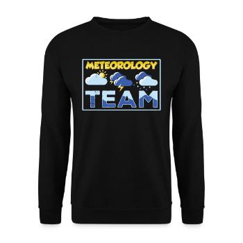 Équipe Météorologie Météorologue Prévisions météorologiques - Sweat-shirt Unisexe - noir - Devant - Alina (178cm) & Michal (187cm)