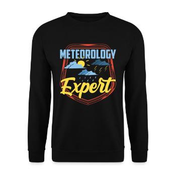 Meteorologie Experte Wettervorhersage Meteorologe - Unisex Pullover - Schwarz - Vorne - Alina (178cm) & Michal (187cm)