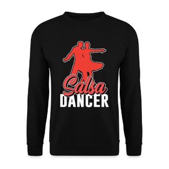 Salsa Tänzer Hobby Tanzen Tanz - Unisex Pullover - Schwarz - Vorne - Alina (178cm) & Michal (187cm)