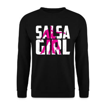 Salsa Girls Mama Dancing Hobby Dancer Dance - Unisex Sweatshirt - black - Front - Alina (178cm) & Michal (187cm)