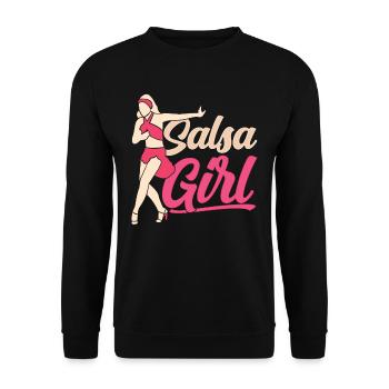 Salsa Mädchen Mama Mama Hobby Tanz Tänzer Tanzen - Unisex Pullover - Schwarz - Vorne - Alina (178cm) & Michal (187cm)