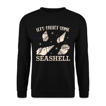 Let's collect shells Shell Shell Collector - Unisex Sweatshirt - black - Front - Alina (178cm) & Michal (187cm)