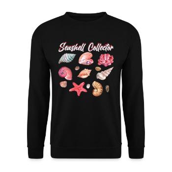 Shell collectors Mussel collectors collect mussels - Unisex Sweatshirt - black - Front - Alina (178cm) & Michal (187cm)
