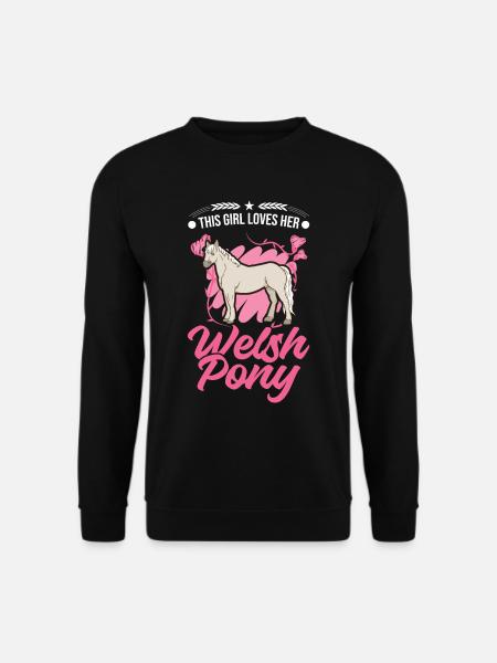 Welsh Pony Mädchen - Unisex Pullover - Schwarz