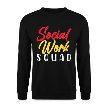 Social Work Team Social Work Social Workers - Unisex Sweatshirt - black - Front - Alina (178cm) & Michal (187cm)