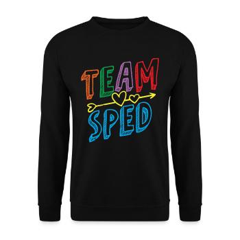 Team Special Education Teachers Special Education Profession - Unisex Sweatshirt - black - Front - Alina (178cm) & Michal (187cm)
