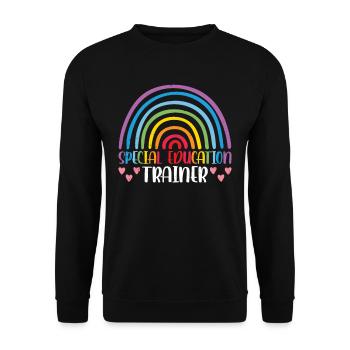 Special Education Trainer Teacher Special Education - Unisex Sweatshirt - black - Front - Alina (178cm) & Michal (187cm)
