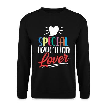 Special Education Lovers Special Education Teachers - Unisex Sweatshirt - black - Front - Alina (178cm) & Michal (187cm)