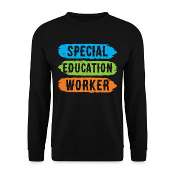 Special Education Workers Special Education Teachers - Unisex Sweatshirt - black - Front - Alina (178cm) & Michal (187cm)