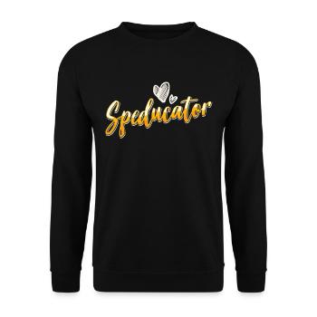 Speducator Special Education Special Education Teacher - Unisex Sweatshirt - black - Front - Alina (178cm) & Michal (187cm)