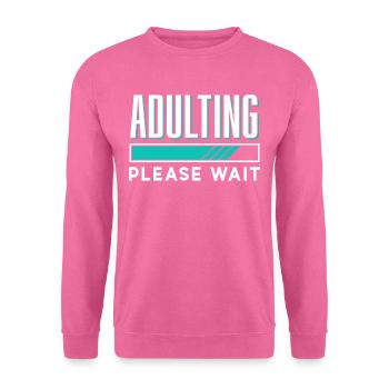 Erwachsen Werden Bitte Warten Pubertät Geburtstag - Unisex Pullover - Pink - Vorne