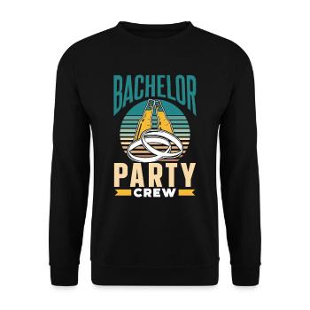 Bachelor Party Team Bachelor - Unisex Sweatshirt - black - Front - Alina (178cm) & Michal (187cm)