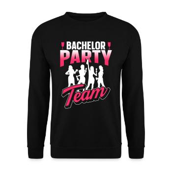 Junggesellenabschied Team Junggeselle Braut - Unisex Pullover - Schwarz - Vorne - Alina (178cm) & Michal (187cm)