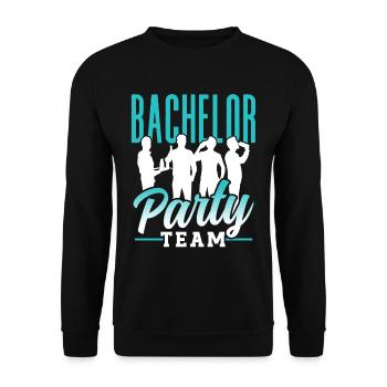Junggesellenabschied Team Braut Junggeselle - Unisex Pullover - Schwarz - Vorne - Alina (178cm) & Michal (187cm)