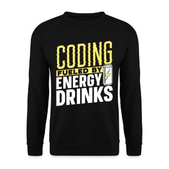 Programmation avec le code de codage des boissons énergisantes - Sweat-shirt Unisexe - noir - Devant - Alina (178cm) & Michal (187cm)
