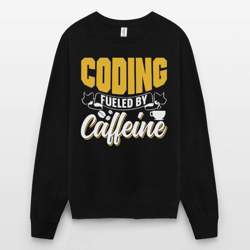 Programming powered by caffeine coding Unisex Sweatshirt
