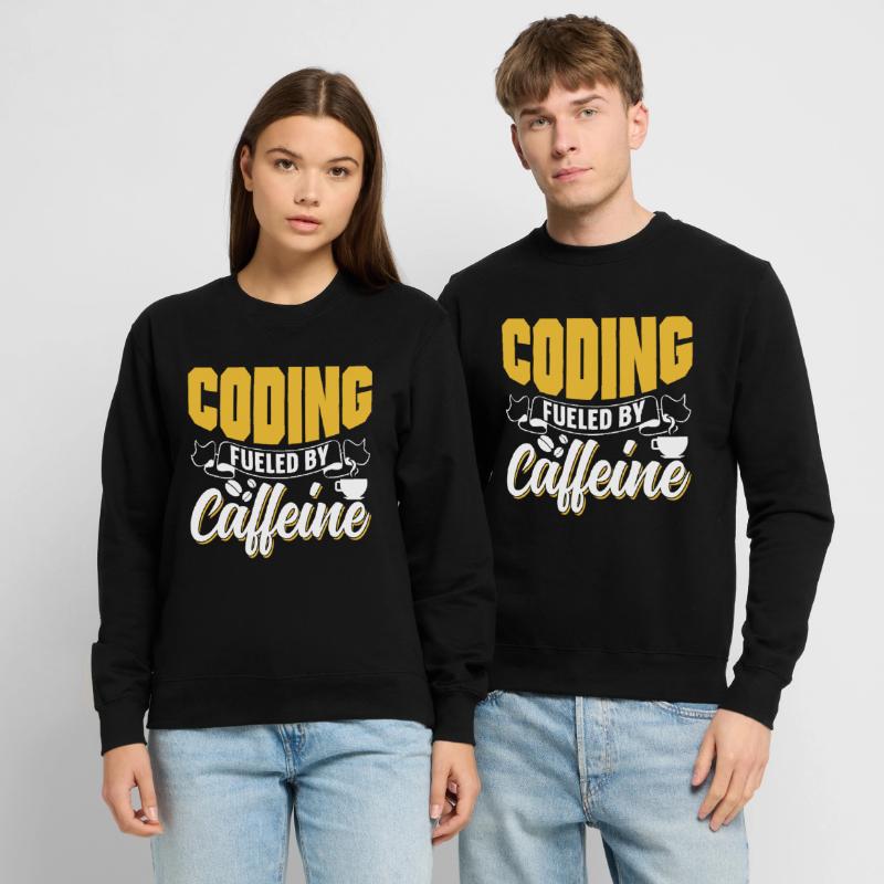 Programming powered by caffeine coding Unisex Sweatshirt