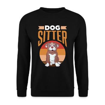 Dog Sitter Dog Dog Sitting Dog Sitting - Sweat-shirt Unisexe - noir - Devant - Alina (178cm) & Michal (187cm)