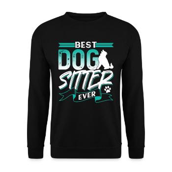 Meilleur gardien de chien jamais assis de chien - Sweat-shirt Unisexe - noir - Devant - Alina (178cm) & Michal (187cm)