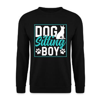 Dog Sitter Boy Dog Sitting Dog Sitting Dog - Unisex Sweatshirt - black - Front - Alina (178cm) & Michal (187cm)
