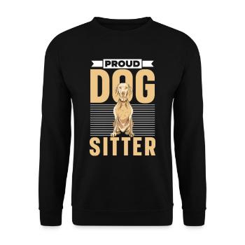 Proud Dog Sitter Dog Sitting Dog Sitting - Sweat-shirt Unisexe - noir - Devant - Alina (178cm) & Michal (187cm)