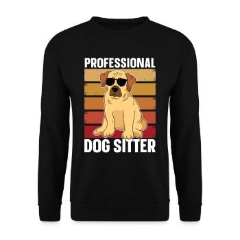 Dog Sitter Professionnel Dog Sitting - Sweat-shirt Unisexe - noir - Devant - Alina (178cm) & Michal (187cm)