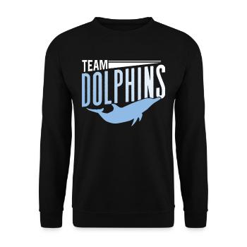 Équipe Dauphins Dauphins Dauphins Amoureux des dauphins - Sweat-shirt Unisexe - noir - Devant - Alina (178cm) & Michal (187cm)