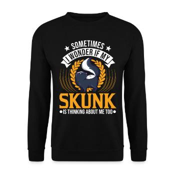 Cadeau Skunk - Sweat-shirt Unisexe - noir - Devant - Alina (178cm) & Michal (187cm)
