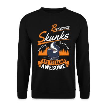 Parce que les mouffettes sont des mouffettes géniales - Sweat-shirt Unisexe - noir - Devant - Alina (178cm) & Michal (187cm)