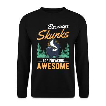 Parce que les mouffettes sont des mouffettes géniales - Sweat-shirt Unisexe - noir - Devant - Alina (178cm) & Michal (187cm)