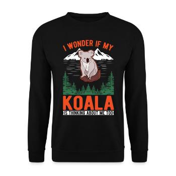 Koala lover Koala bear - Unisex Sweatshirt - black - Front - Alina (178cm) & Michal (187cm)