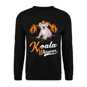 Koala Whisperer Koala Bear - Unisex Sweatshirt - black - Front - Alina (178cm) & Michal (187cm)