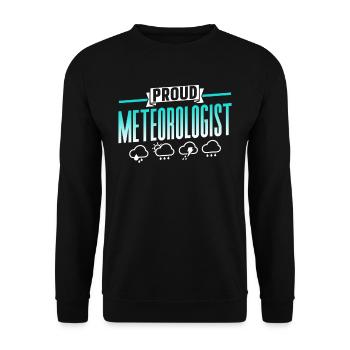 Fier météorologue Prévisions météorologiques Météorologie - Sweat-shirt Unisexe - noir - Devant - Alina (178cm) & Michal (187cm)