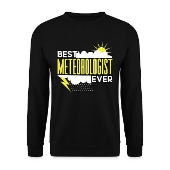 Bester Meteorologe Überhaupt Meteorologie Beruf - Unisex Pullover - Schwarz - Vorne - Alina (178cm) & Michal (187cm)