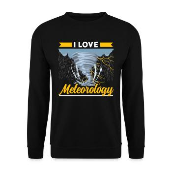 Ich Liebe Meteorologie Meteorologe Klimatologie - Unisex Pullover - Schwarz - Vorne - Alina (178cm) & Michal (187cm)