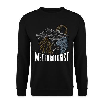 Météorologue Profession Météorologie Prévisions météorologiques - Sweat-shirt Unisexe - noir - Devant - Alina (178cm) & Michal (187cm)